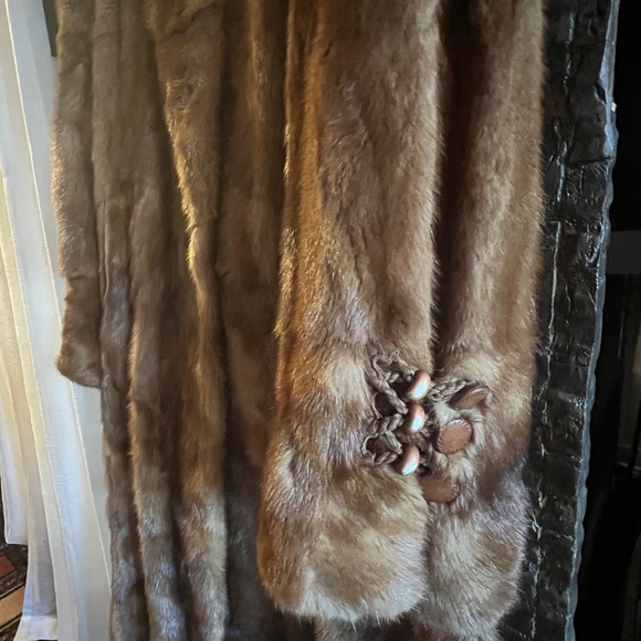 2000s Giuliana Teso for Neiman Marcus Full-Length Mink Coat Rich Brown Italy - Picture 2 of 13
